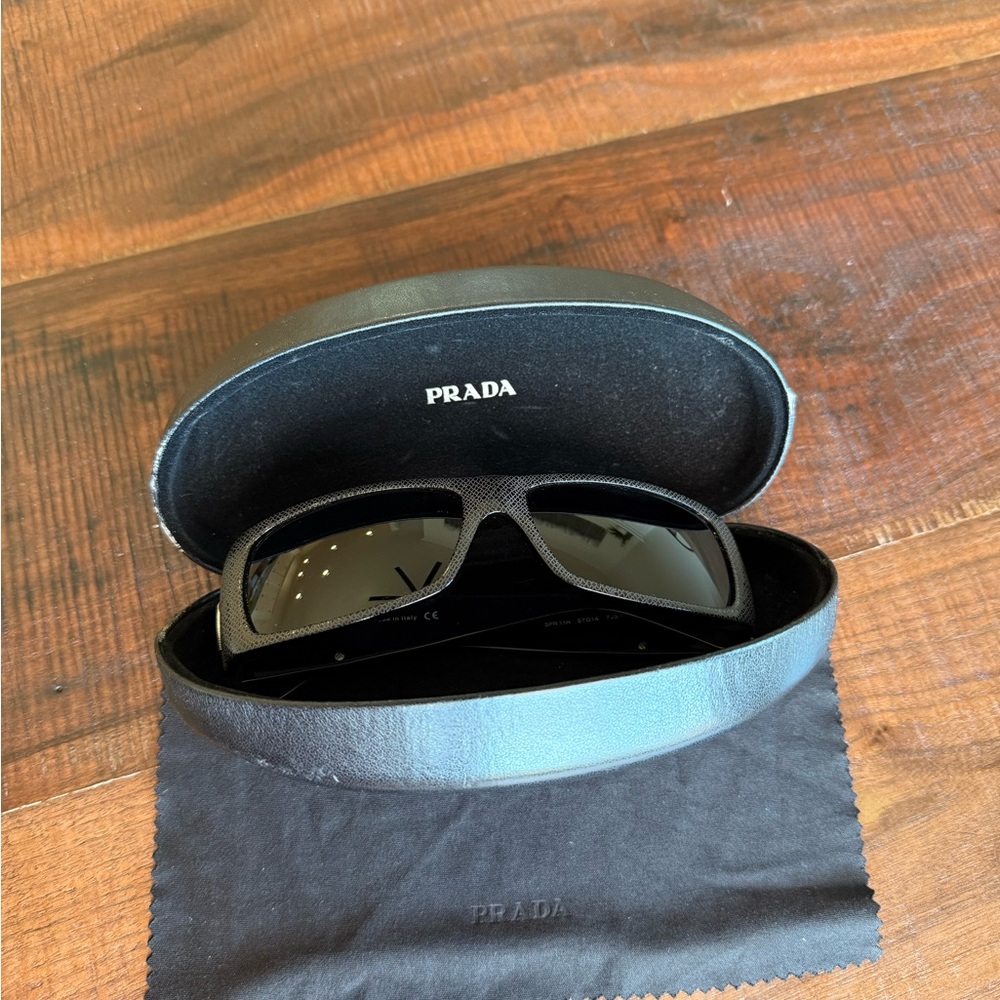Prada Black and Gray Women's Sunglasses